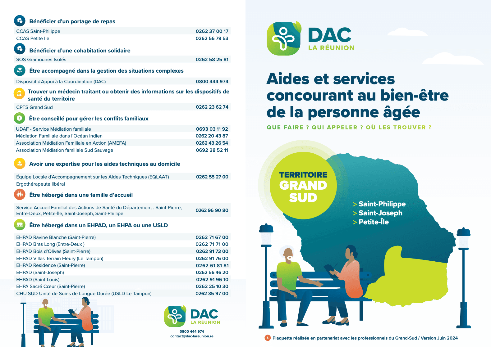 Couverture : Plaquette des services d’aide aux personnes âgées — Grand Sud Couverture : Plaquette des services d’aide aux personnes âgées — Grand Sud