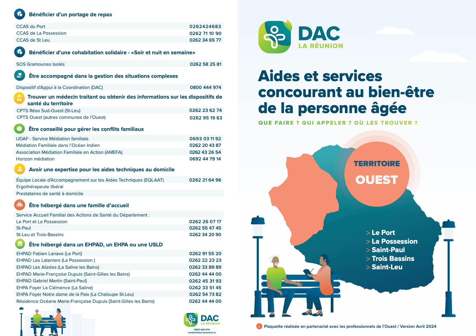 Couverture : Plaquette des services d’aide aux personnes âgées — Ouest Couverture : Plaquette des services d’aide aux personnes âgées — Ouest