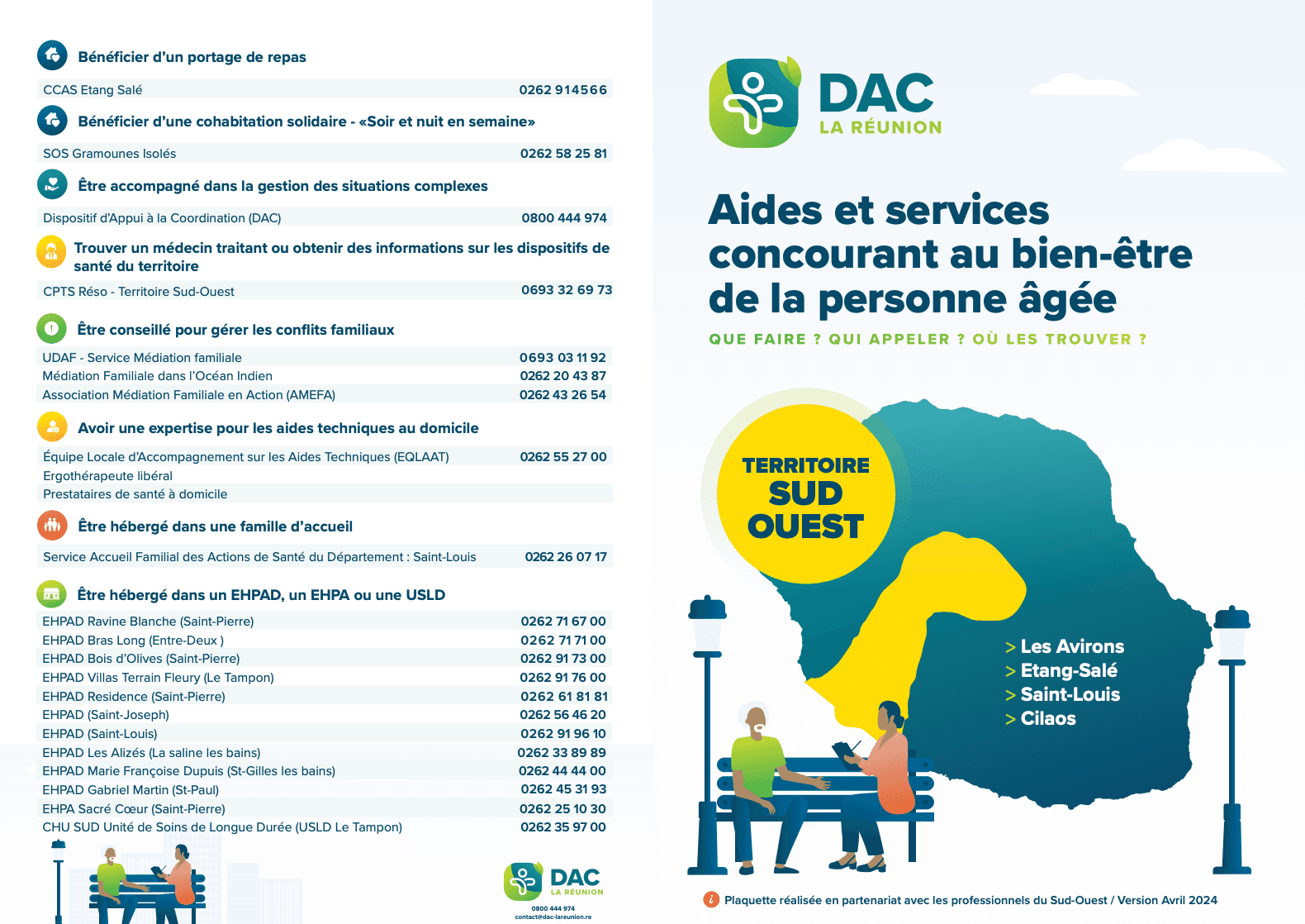 Couverture : Plaquette des services d’aide aux personnes âgées — Sud-Ouest Couverture : Plaquette des services d’aide aux personnes âgées — Sud-Ouest